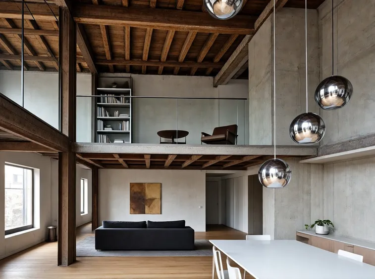 loft soppalcato in un magazzino