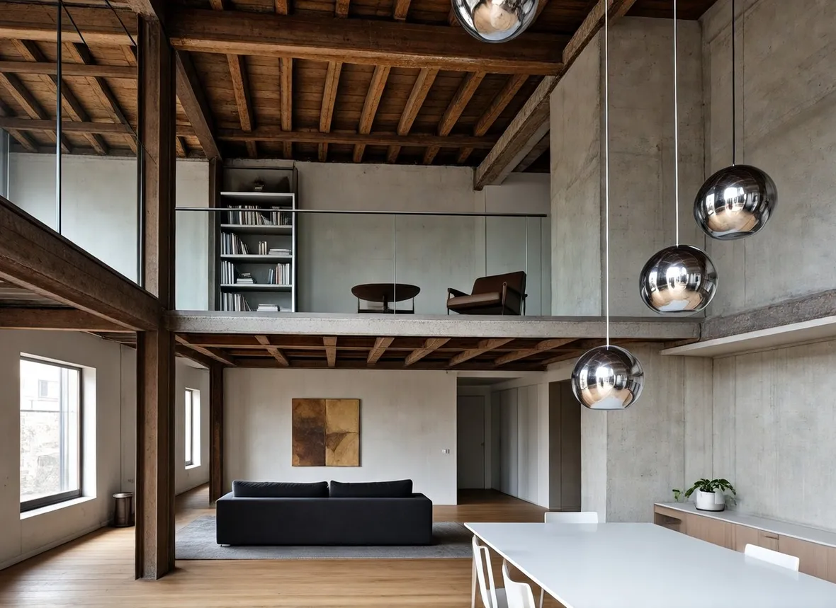 loft soppalcato in un magazzino