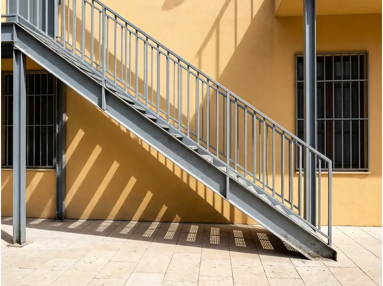Scala con rampa rettilinea