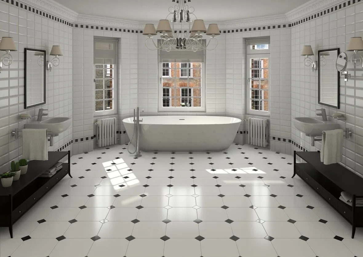 Piastrelle in gres per il bagno