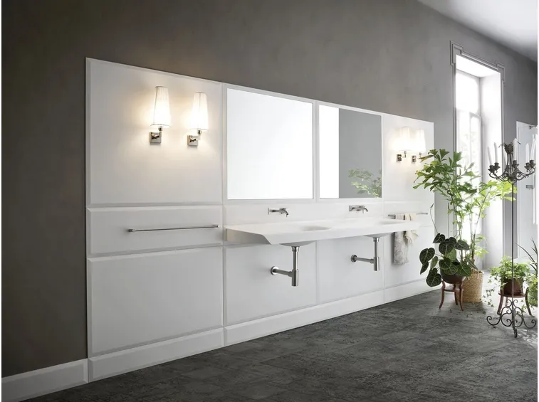 parete bagno in corian
