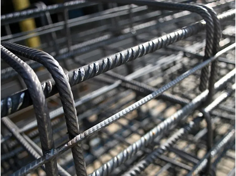 Particolare delle barre d’acciaio