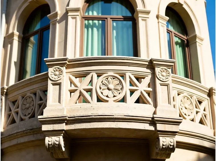 Un magnifico balcone decorato in pietra leccese