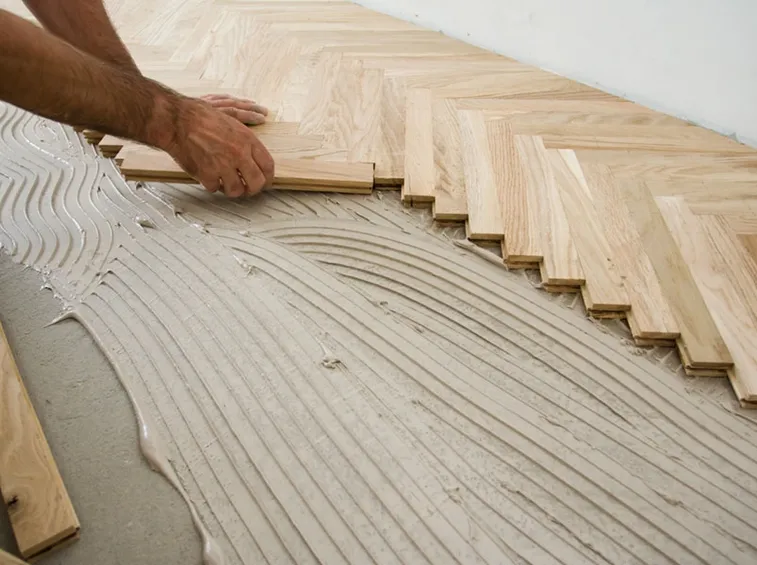 Montaggio parquet a colla