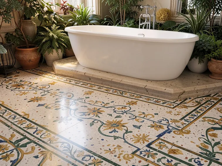 Pavimenti in graniglia eleganti