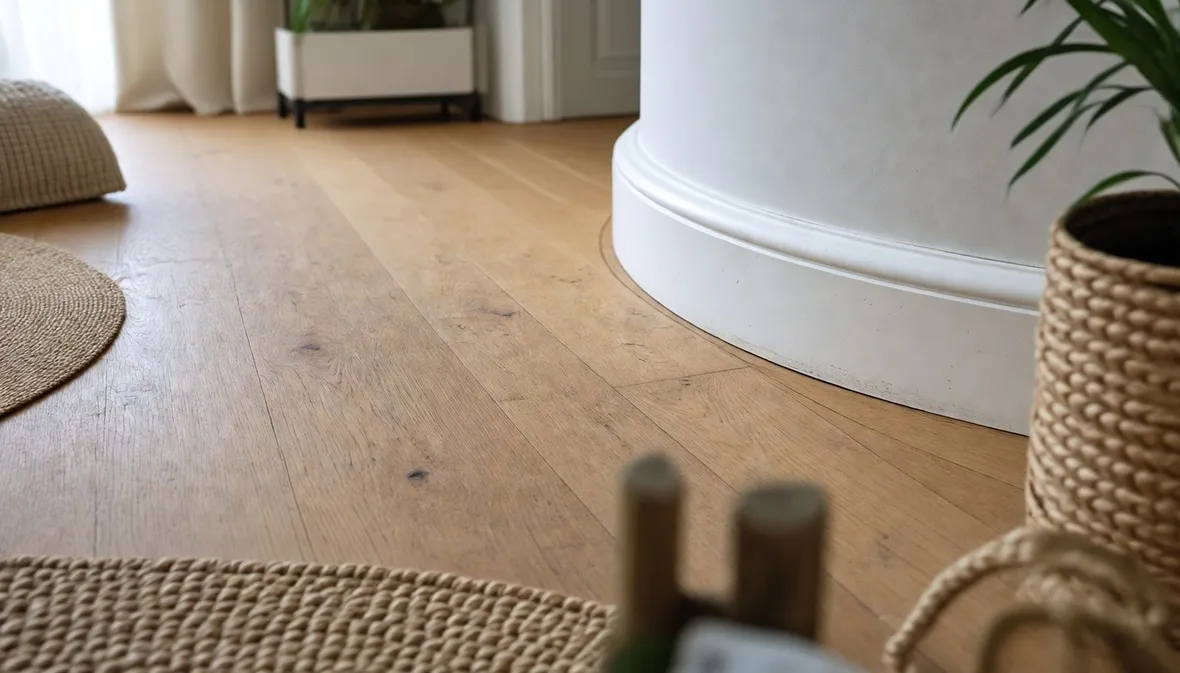 Pavimento in legno con macchie