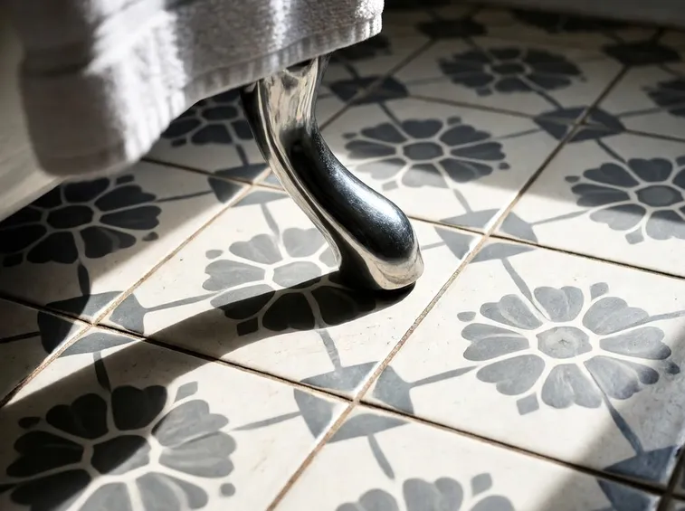 Pavimento in ceramica smaltata e decorata