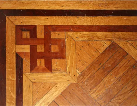 Pavimento in legno decorato