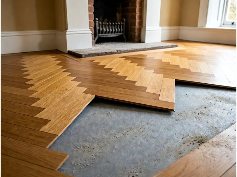 Posa dei pavimenti in legno