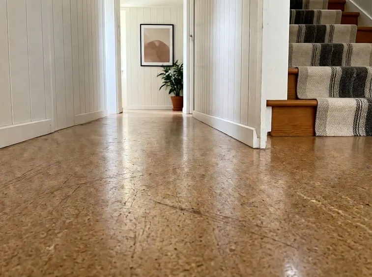 Un esempio di pavimento in sughero