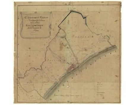 Un esempio di mappa catastale napoleonica