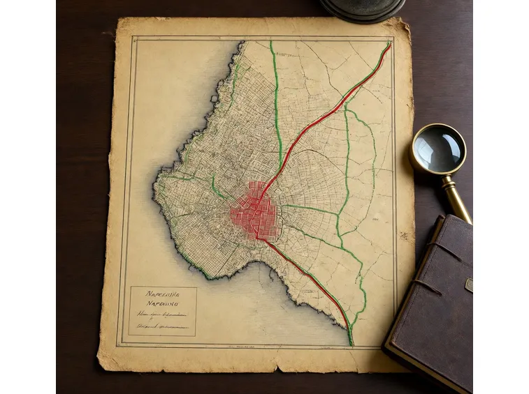 Un esempio di mappa catastale napoleonica
