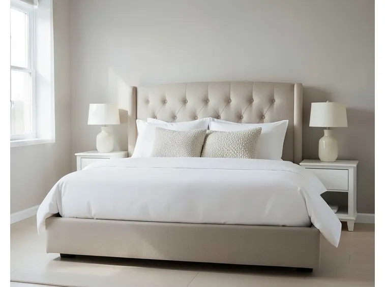 Elegante letto imbottito