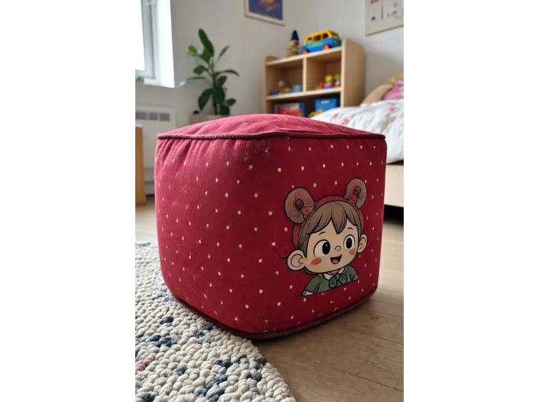 Pouf contenitore per bimbi