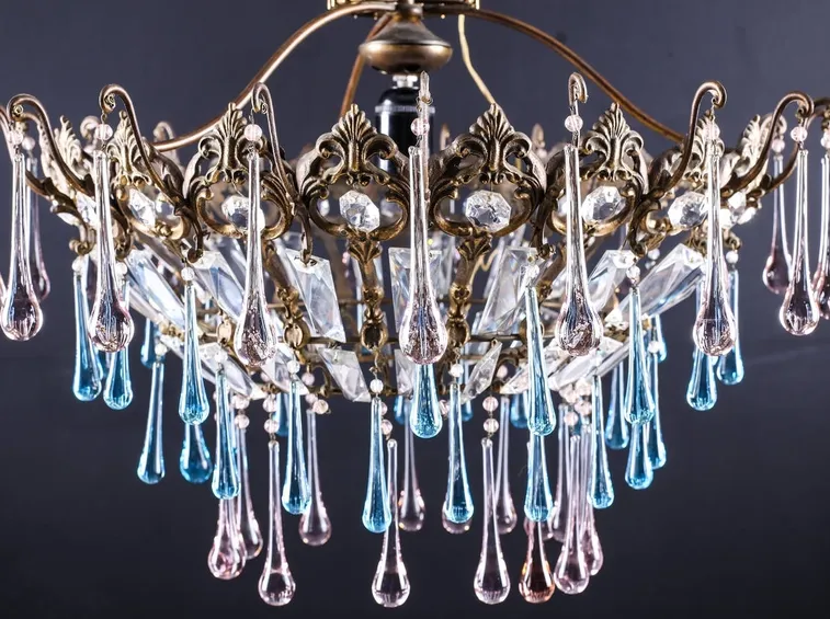 Lampadario a gocce vintage
