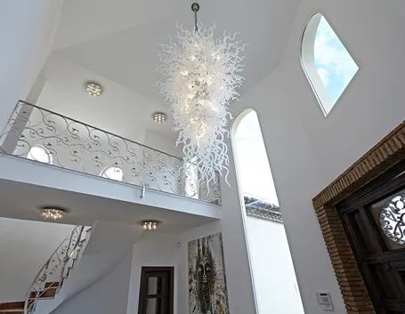 lampadario moderno in vetro