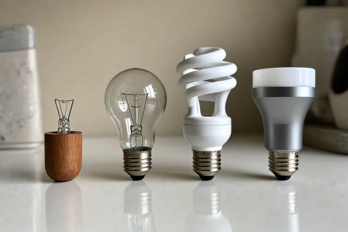 Diverse lampadine a confronto