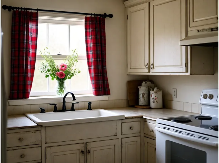Tende per cucine country