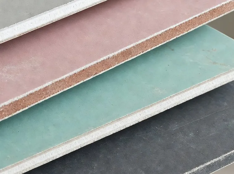 Lastre di cartongesso di differenti tipi