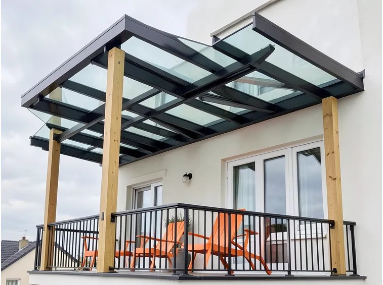 Coperture terrazzi in alluminio e vetro