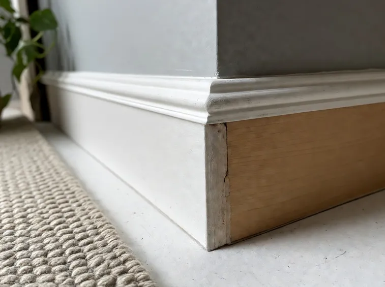 Battiscopa legno bianco