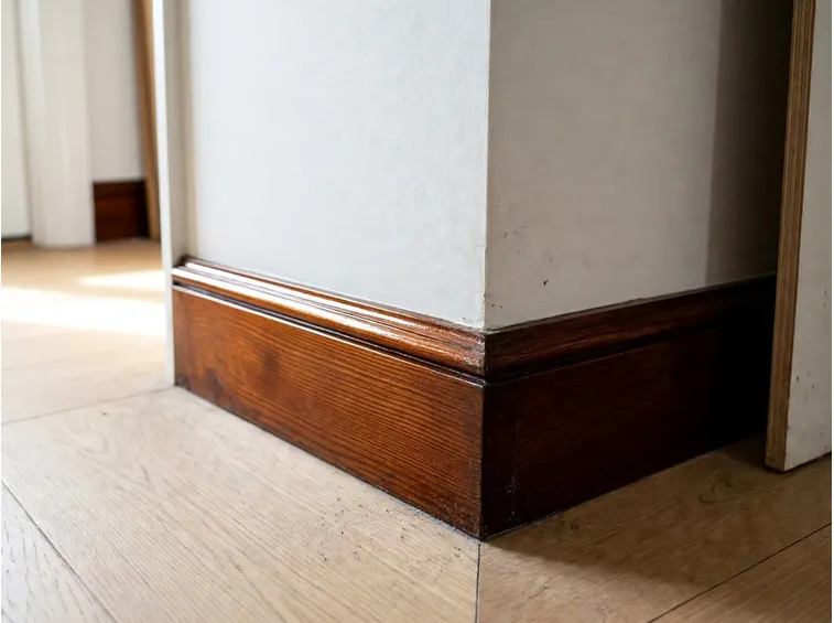 Battiscopa in legno verniciato