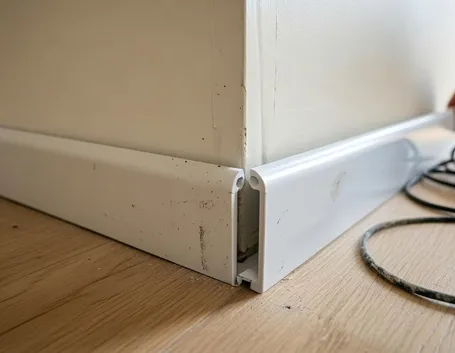 Battiscopa in pvc bianco