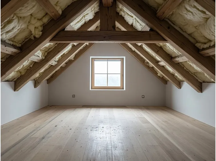 Solaio in legno con battiscopa
