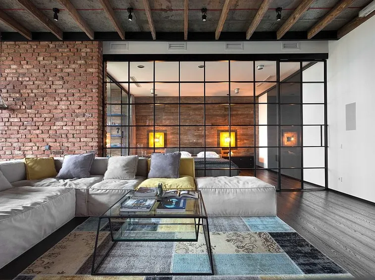 parete trasparente per interno
