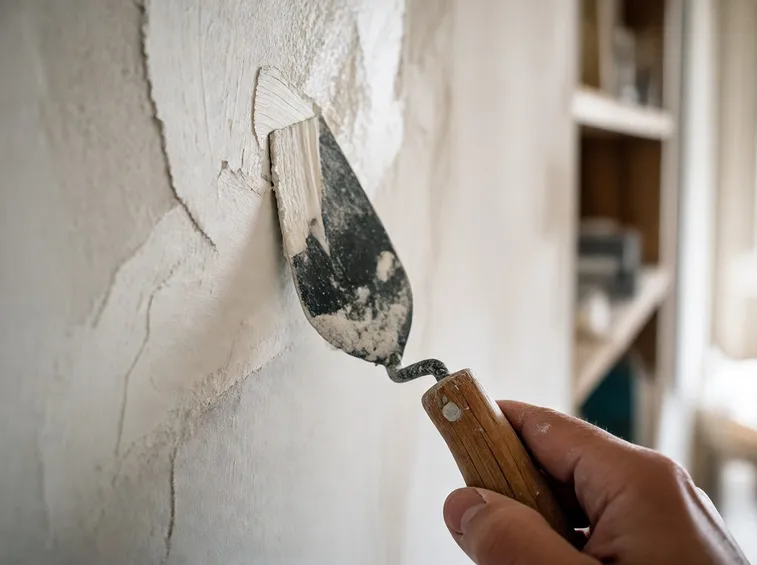 Applicazione dell'intonaco su una parete