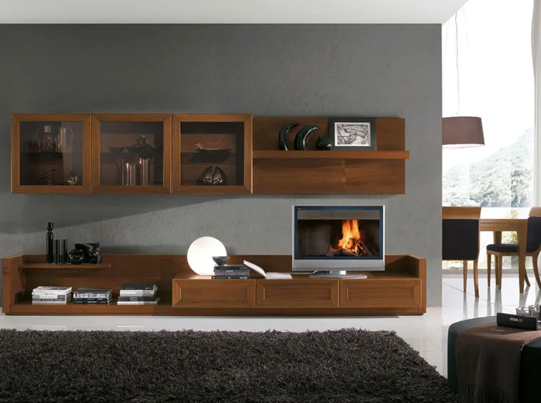 parete attrezzata in legno