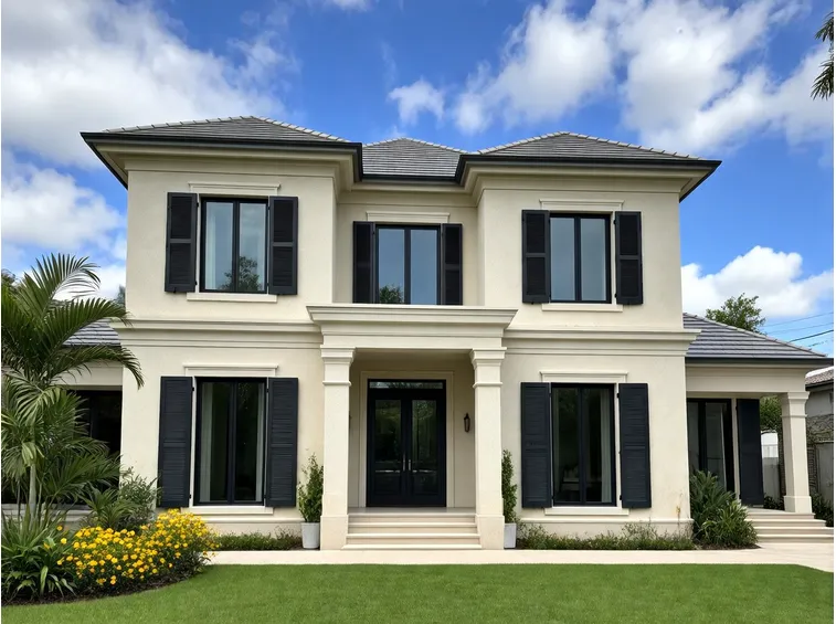 casa con pittura al quarzo