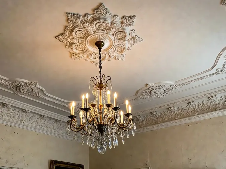 Soffitto con stucchi e decori