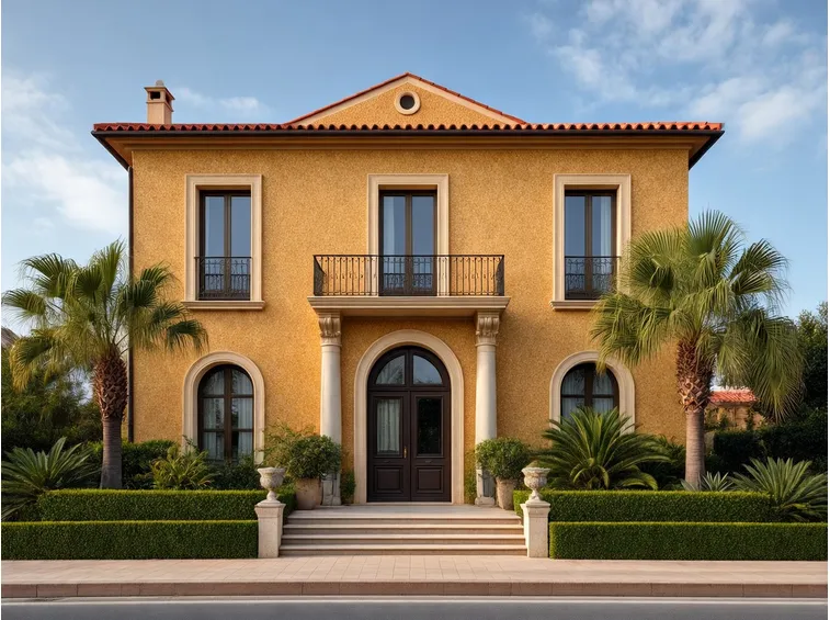 Esterno casa con verniciatura al quarzo