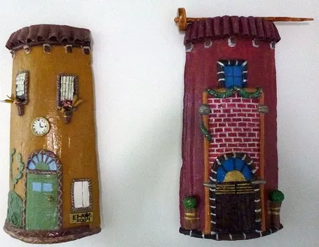 Tegole decoupage in rilievo