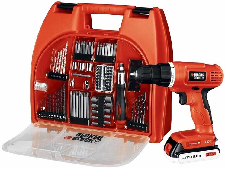 Trapano avvitatore black&decker con cassetta