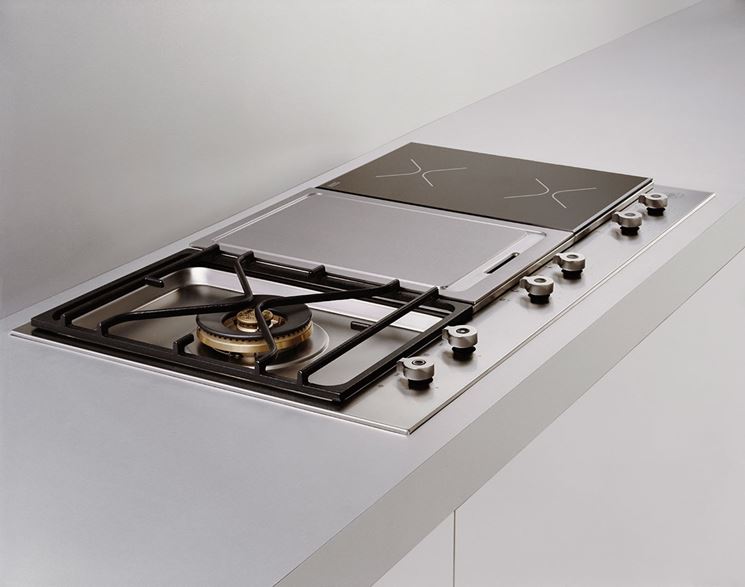 cucina professionale acciaio inox blu