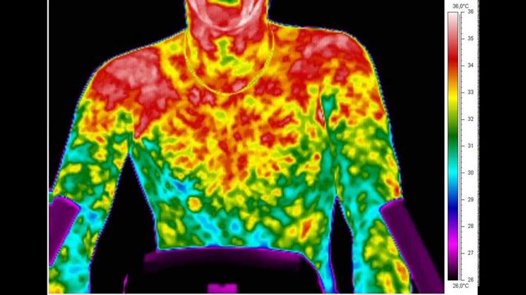 Termogramma con temperature relative