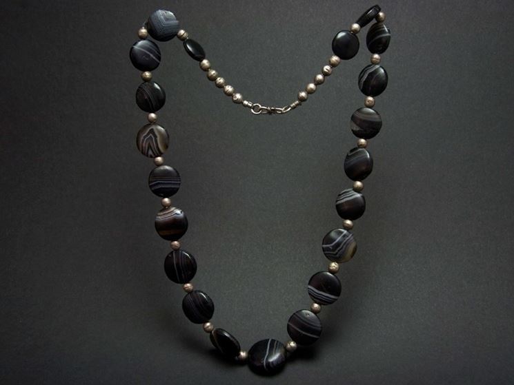 Collana in Agata Nera