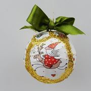 Pallina decorata con Babbo Natale