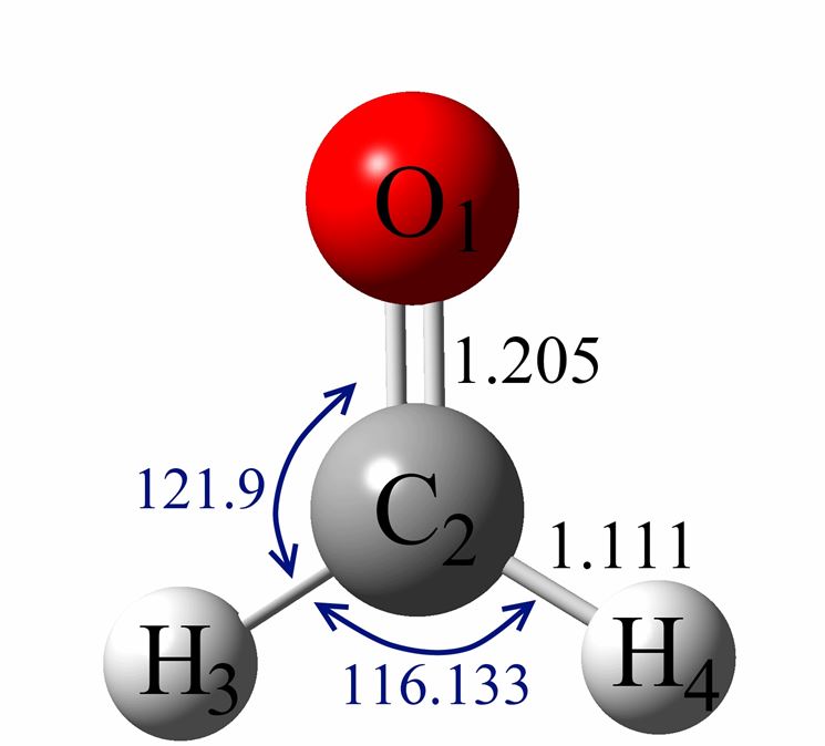 Struttura molecolare della formaldeide