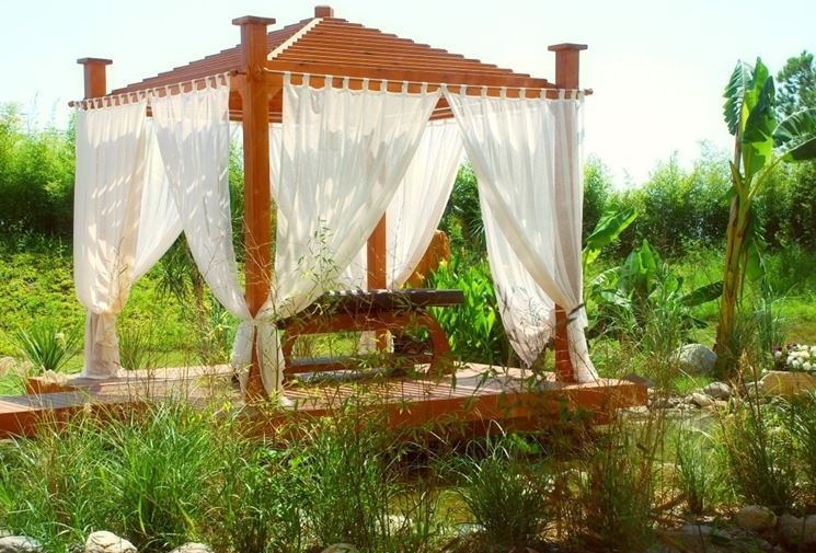 tende gazebo in legno