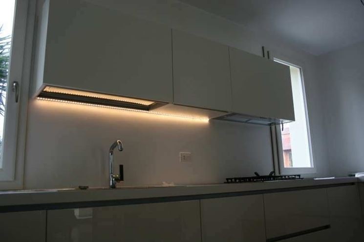 Cucina con led strip