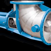 Sezione di una pompa di circolazione centrifuga