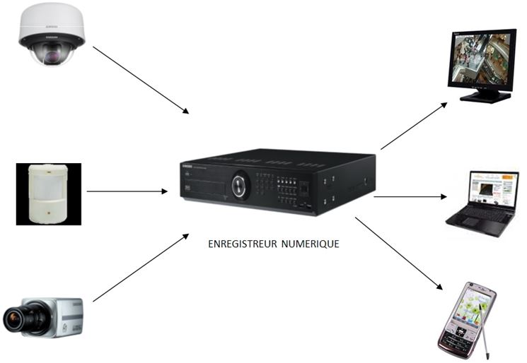 Schema di videosorveglianza CCTV IP