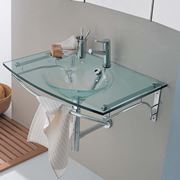 lavabo in cristallo minimale