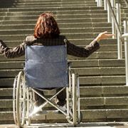 Un disabile e le scale