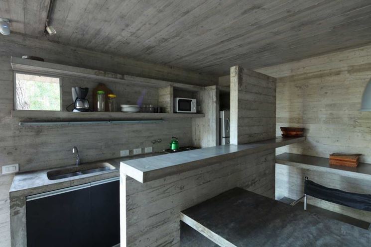 Cucina in muratura moderna per interno