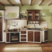 Cucine in muratura e ante in legno