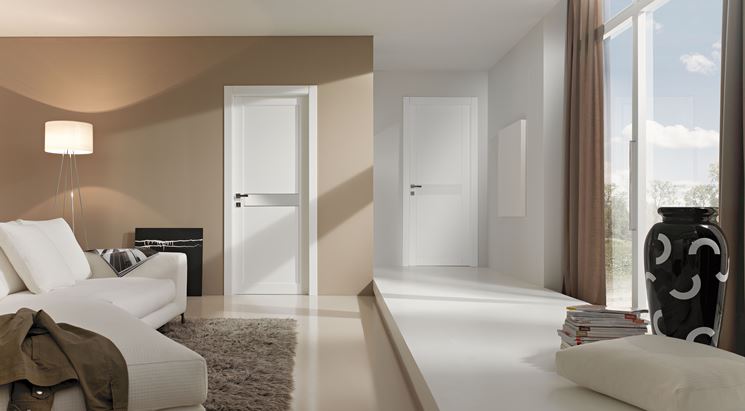 Porte interne laccate per living moderno